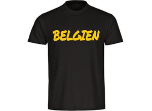 4068859463892 - multifanshop® Kinder T-Shirt - Belgien - Textmarker - Druck gelb