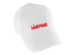 4068859464462 - multifanshop® Baseballcap - Dänemark - Textmarker - Druck rot