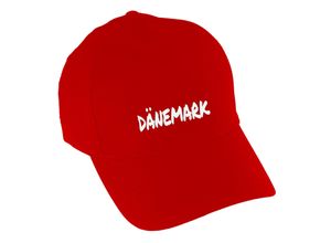 4068859464479 - multifanshop® Baseballcap - Dänemark - Textmarker - Druck weiß