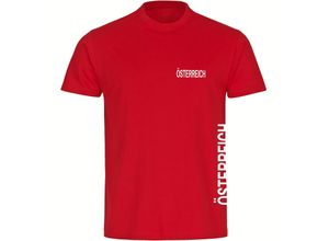 4068859464929 - multifanshop® Kinder T-Shirt - Österreich - Brust & Seite - Druck weiß