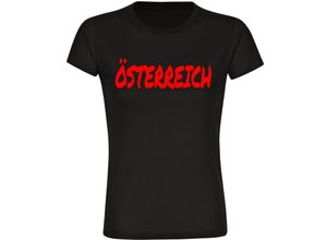 4068859465933 - multifanshop® Damen T-Shirt - Österreich - Textmarker - Druck rot