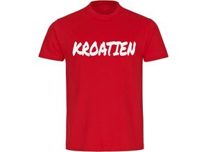 4068859470661 - multifanshop® Herren T-Shirt - Kroatien - Textmarker - Druck weiß