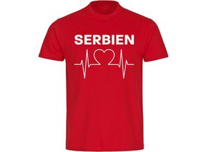 4068859479732 - multifanshop Kinder T-Shirt - Serbien - Herzschlag - Druck weiß - Kind 4068859479732 - multifanshop Kinder T-Shirt - Serbien - Herzschlag - Druck weiß - Kind