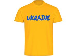 4068859484231 - multifanshop® Kinder T-Shirt - Ukraine - Textmarker - Druck blau