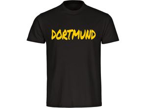 4068859490553 - multifanshop® Herren T-Shirt - Dortmund - Textmarker - Druck gelb - Männer