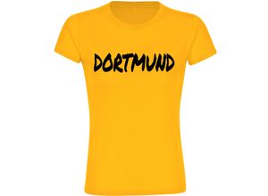 4068859490706 - multifanshop® Damen T-Shirt - Dortmund - Textmarker - Druck schwarz - Frauen