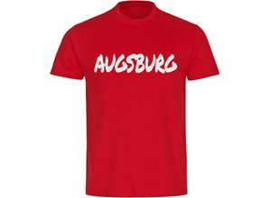 4068859494575 - multifanshop® Herren T-Shirt - Augsburg - Textmarker - Druck weiß