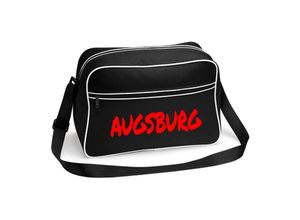 4068859494933 - multifanshop® Retrotasche - Augsburg - Textmarker - Druck rot