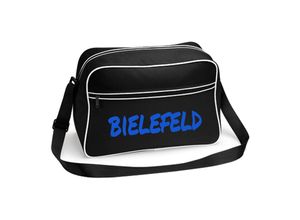 4068859499754 - multifanshop Retrotasche - Bielefeld - Textmarker - Druck blau - Tasche