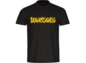 4068859501839 - multifanshop Herren T-Shirt - Braunschweig - Textmarker - Druck gelb - Männer