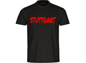 4068859511784 - multifanshop Herren T-Shirt - Stuttgart - Textmarker - Druck rot - Männer 4068859511784 - multifanshop Herren T-Shirt - Stuttgart - Textmarker - Druck rot - Männer