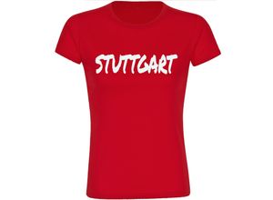 4068859512361 - multifanshop Damen T-Shirt - Stuttgart - Textmarker - Druck weiß - Frauen 4068859512361 - multifanshop Damen T-Shirt - Stuttgart - Textmarker - Druck weiß - Frauen
