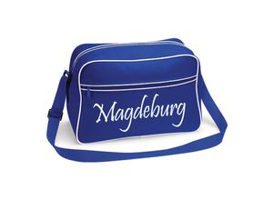 4068859545659 - multifanshop Retrotasche - Magdeburg - Schriftzug - Druck weiß - Tasche