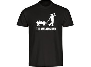 4068859594602 - multifanshop Herren T-Shirt - Bollerwagen - The Walking Dad - Druck weiß - Männer