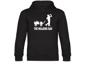 4068859594725 - multifanshop Kapuzen Sweatshirt - Bollerwagen - The Walking Dad - Druck weiß - Hoodie
