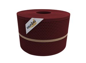 4068864110842 - zaun zu® Sichtschutz Gelocht Quadrat Muster für Doppelstabmatten Bordeauxrot 50m