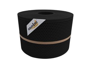 4068864110934 - zaun zu® Sichtschutz Gelocht Quadrat Muster für Doppelstabmatten Schwarz 50m