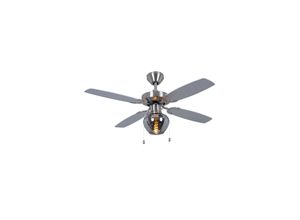 4069033001909 - Deckenventilator Retro-Look Silber Zugschalter D 105 cm