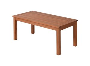 4069055001154 - Spetebo - Beistelltisch lansing aus Eukalyptus Holz - 90 x 44 cm - Gartentisch aus 100% fsc Massivholz geölt - Balkontisch Holztisch Loungetisch aus