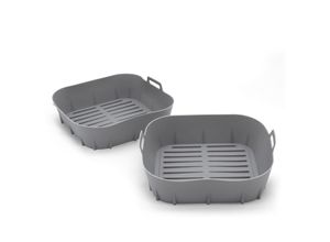 4069055001604 - Airfryer Silikonkorb BPA-frei 205 cm wiederverwendbar - 2er Set - Kunststoff Backform für die Heißluftfritteuse - Silikonform Silikoneinsatz Silikon