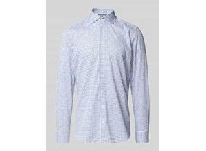 4069089219327 - Slim Fit Business-Hemd mit floralem Allover-Print