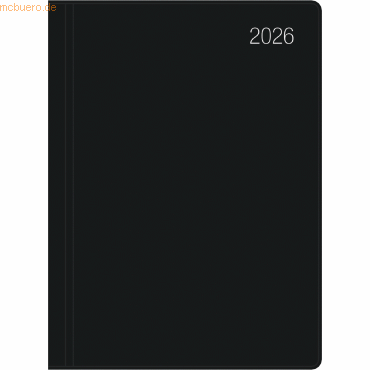 4069095000964 - Taschenkalender 640 102x142cm 1 Woche 2 Seiten schwarz 2026
