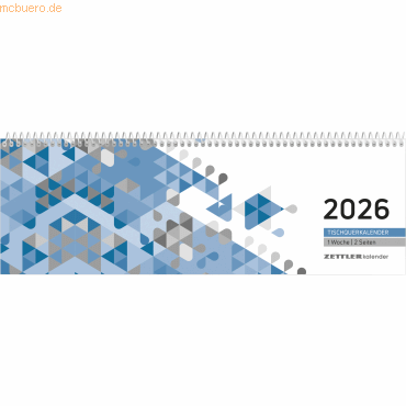 4069095005648 - Tischquerkalender 116 296x99cm 1 Woche 2 Seiten blau 2026
