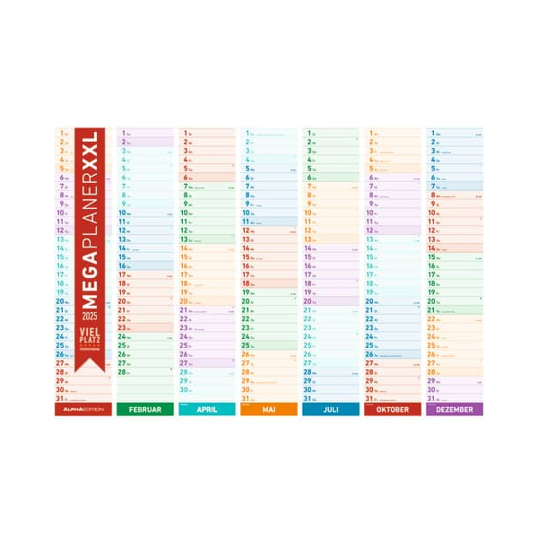 4069095005914 - Streifenkalender 103636 Megaplaner XXL 1 Monat   1 Seite 75x85cm 2025 4069095005914 ALPHA EDITION 4069095005914 - Streifenkalender 103636 Megaplaner XXL 1 Monat   1 Seite 75x85cm 2025 4069095005914 ALPHA EDITION