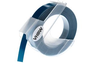 4069099512821 - 1x 3D Prägeband-Schriftband-Kassette kompatibel mit Phomemo E975 Etiketten-Drucker 3m x 9mm Weiß auf Dunkelblau - Vhbw