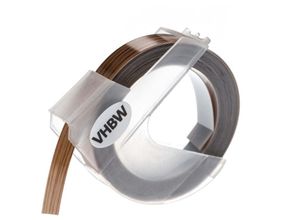 4069099513330 - vhbw 1x 3D Prägeband-Schriftband-Kassette kompatibel mit Phomemo E975 Etiketten-Drucker 3m x 9mm Weiß auf Braun 4069099513330 - vhbw 1x 3D Prägeband-Schriftband-Kassette kompatibel mit Phomemo E975 Etiketten-Drucker 3m x 9mm Weiß auf Braun