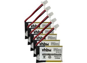 4069099529607 - vhbw 5x Akku Ersatz für Plantronics 84479-01 86180-01 für Wireless Headset Kopfhörer (140 mAh 37 V Li-Polymer)