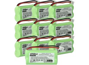 4069099538470 - 10x Akku kompatibel mit Siemens Gigaset AL14 AL110 Duo AL110 Trio AL140 AL145 schnurlos Festnetz Telefon (700 mAh 24 v NiMH) - Vhbw