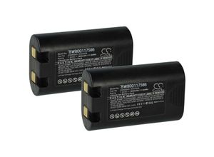 4069099539040 - 2x Akku Ersatz für 3M PL-200-BAT für Drucker Kopierer Scanner Etiketten-Drucker (1600 mAh 74 v Li-Ion) - Vhbw