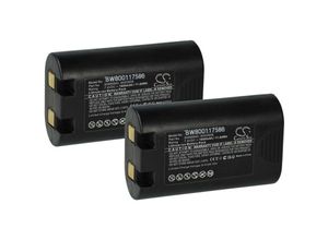 4069099539057 - Vhbw - 2x Akku Ersatz für Dymo W002856 1759398 S0895840 für Drucker Kopierer Scanner Etiketten-Drucker (1600 mAh 74 v Li-Ion)