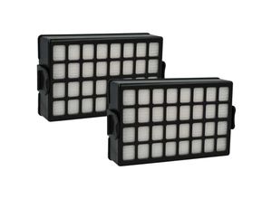 4069099540695 - Vhbw - 2x Staubsaugerfilter kompatibel mit Samsung SC8460 VCC8461H3B XEF SC8460 VCC8460H3W XET Staubsauger - HEPA-Filter Faltenfilter Schwarz Weiß