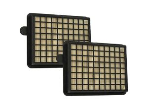 4069099541197 - Vhbw - 2x Staubsaugerfilter kompatibel mit Fakir Prestige Blue Line Staubsauger - HEPA-Filter Faltenfilter Schwarz Weiß
