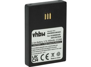 4069099576038 - vhbw 1x Akku kompatibel mit Mitel DT692 DT690 schnurlos Festnetz Telefon (950 mAh 37 V Li-Ion) Schwarz