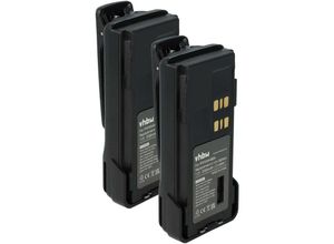 4069099576823 - vhbw 2x Akku Ersatz für Motorola PMNN4417 PMNN4416 PMNN4416AR für Funkgerät Walkie Talkie (3000 mAh 72 V Li-Ion) + Gürtelclip