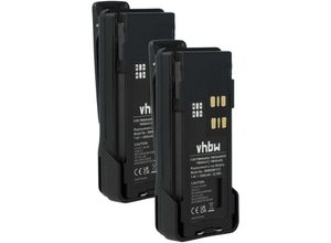 4069099577691 - vhbw 2x Akku Ersatz für Motorola PMNN4490 PMNN4489A PMNN4448 für Funkgerät Walkie Talkie (3000 mAh 74 V Li-Ion) + Gürtelclip