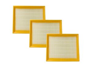 4069099598412 - 3x Staubsaugerfilter kompatibel mit Lidl Parkside ppwd 30 A1 Staubsauger - HEPA-Filter Gelb Weiß - Vhbw