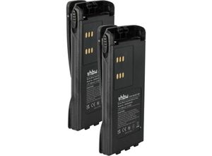 4069099637920 - Vhbw - 2x Akku Ersatz für Motorola HMNN4151 HMNN4154 HMNN4158 für Funkgerät Walkie Talkie (1800 mAh 72 v NiMH) + Gürtelclip