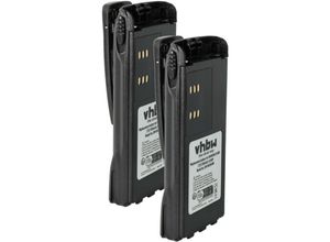 4069099642542 - Vhbw - 2x Akku Ersatz für Motorola PMNN4158AR PMNN4159AR WPNN4045AR für Funkgerät Walkie Talkie (1500 mAh 72 v NiMH) + Gürtelclip