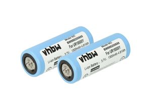 4069099644096 - 2x Akku kompatibel mit Braun Series 7 790 cc-4 (5692) 795 CC-3 Rasierer (1300 mAh 37 v Li-Ion) - Vhbw