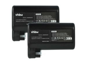 4069099655399 - Vhbw - 2x Akku kompatibel mit aeg RX9-1-SGM RX9-1-IBM RX9-2-4STN RX9-2-4ANM RX9 RX8-1-4WN Saugroboter (2600 mAh 72 v Li-Ion)