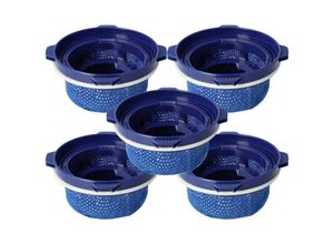 4069099663226 - Vhbw - 5x Staubsaugerfilter Ersatz für Samsung DJ97-02649B DJ9702649A DJ9702649B DJ97-02649A für Staubsauger - Abluftfilter Blau