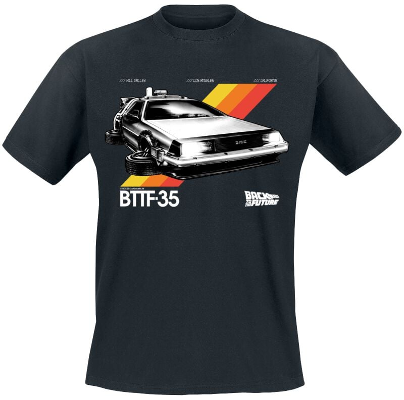 4069225001878 - DeLorean T-Shirt schwarz in S