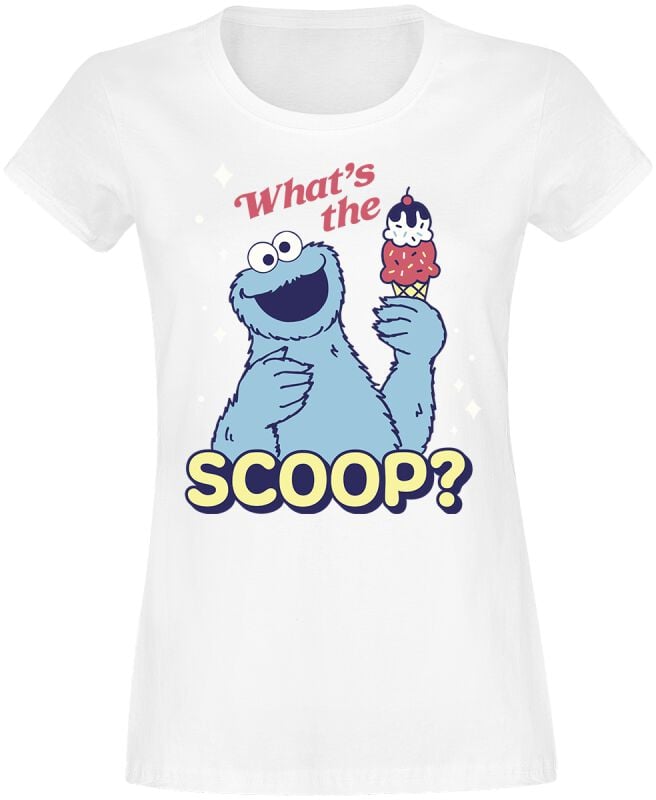 4069225008921 - Cookie Monster - Scoop T-Shirt weiß in M