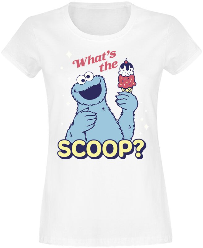 4069225008952 - Cookie Monster - Scoop T-Shirt weiß in XXL