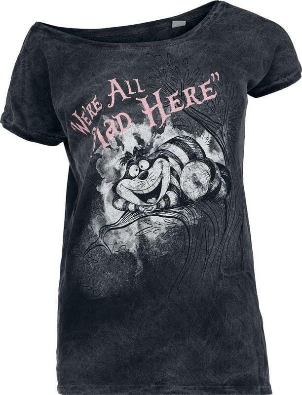 4069225022682 - Grinsekatze - Were All Mad Here T-Shirt schwarz in 4XL