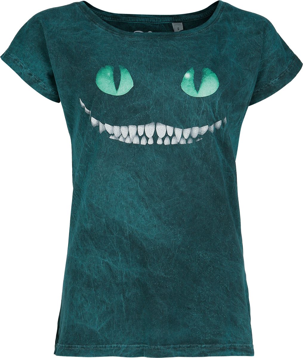 4069225025362 - Cheshire Cat Smile T-Shirt petrol in M 4069225025362 - Cheshire Cat Smile T-Shirt petrol in M